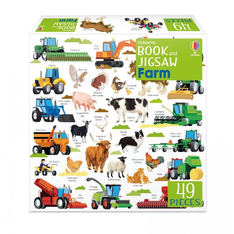 Puzzle e Livro Farm 49 peças 4+