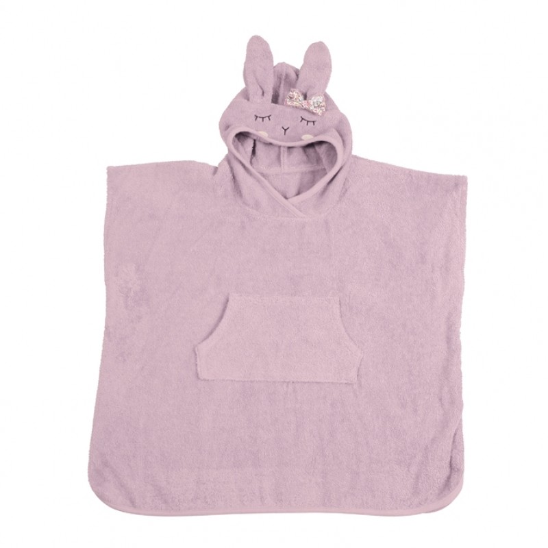 Poncho Bio Rabbit Girl Pink