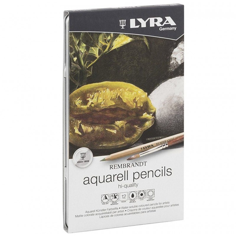 Lápis de Aguarela Finos Lyra 12 cores