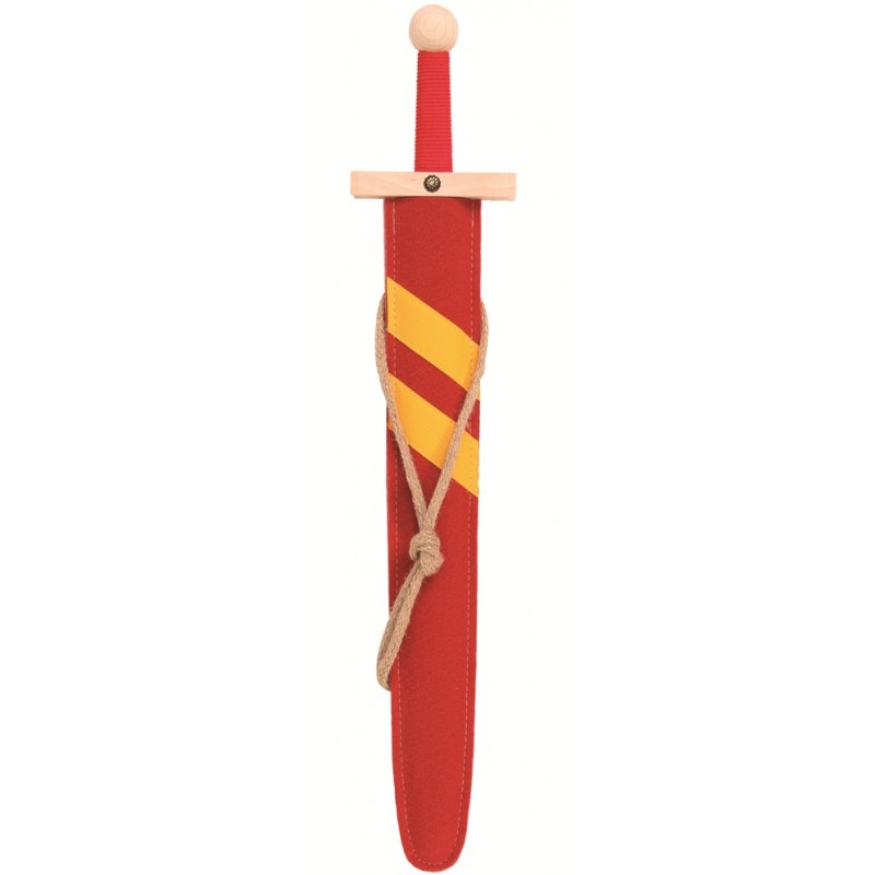 Espada Lancelot com Bainha Vermelha 60cm