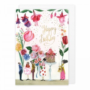 Cartão Flores Parabéns com Envelope
